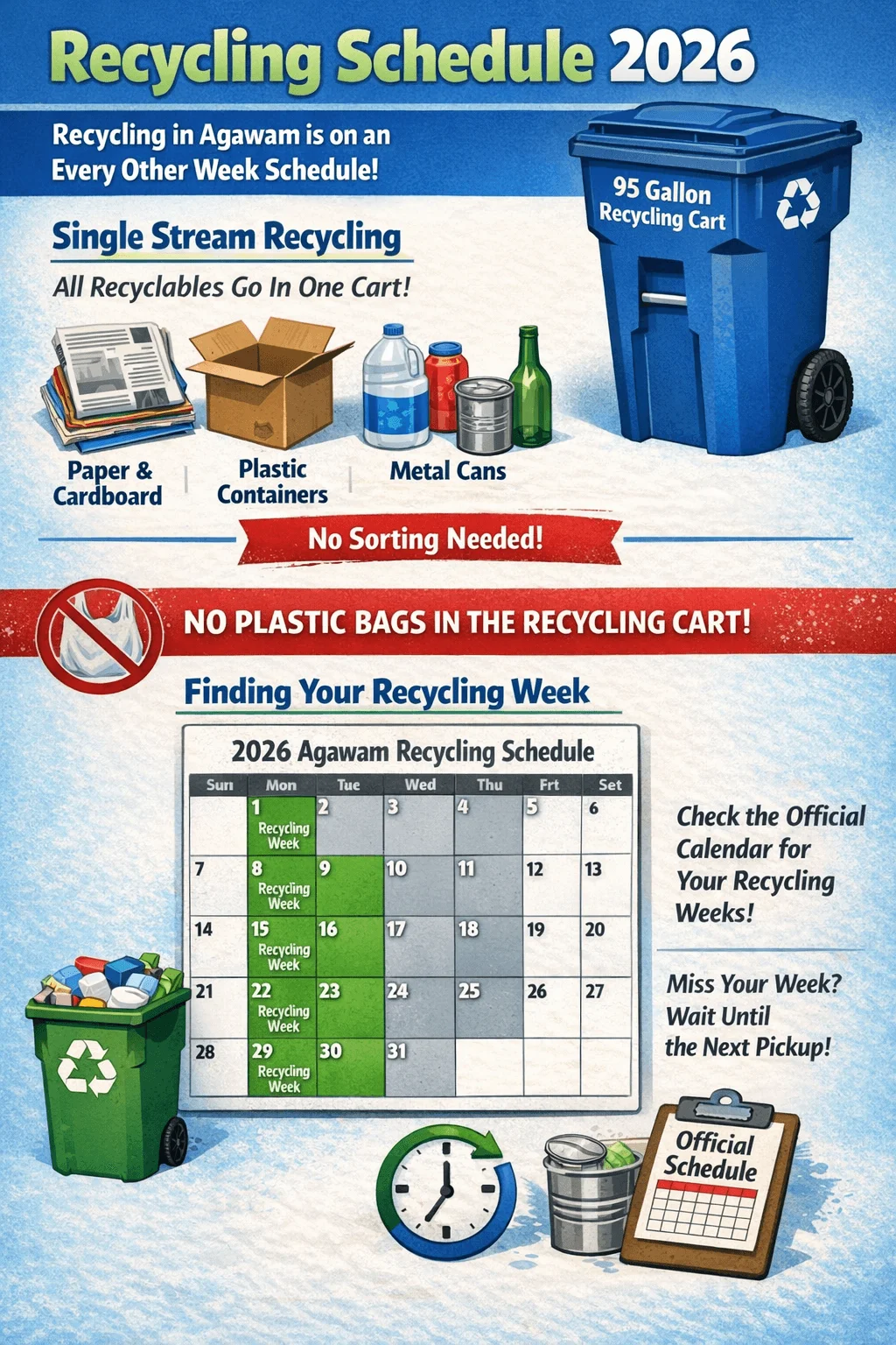 agawam recycling schedule