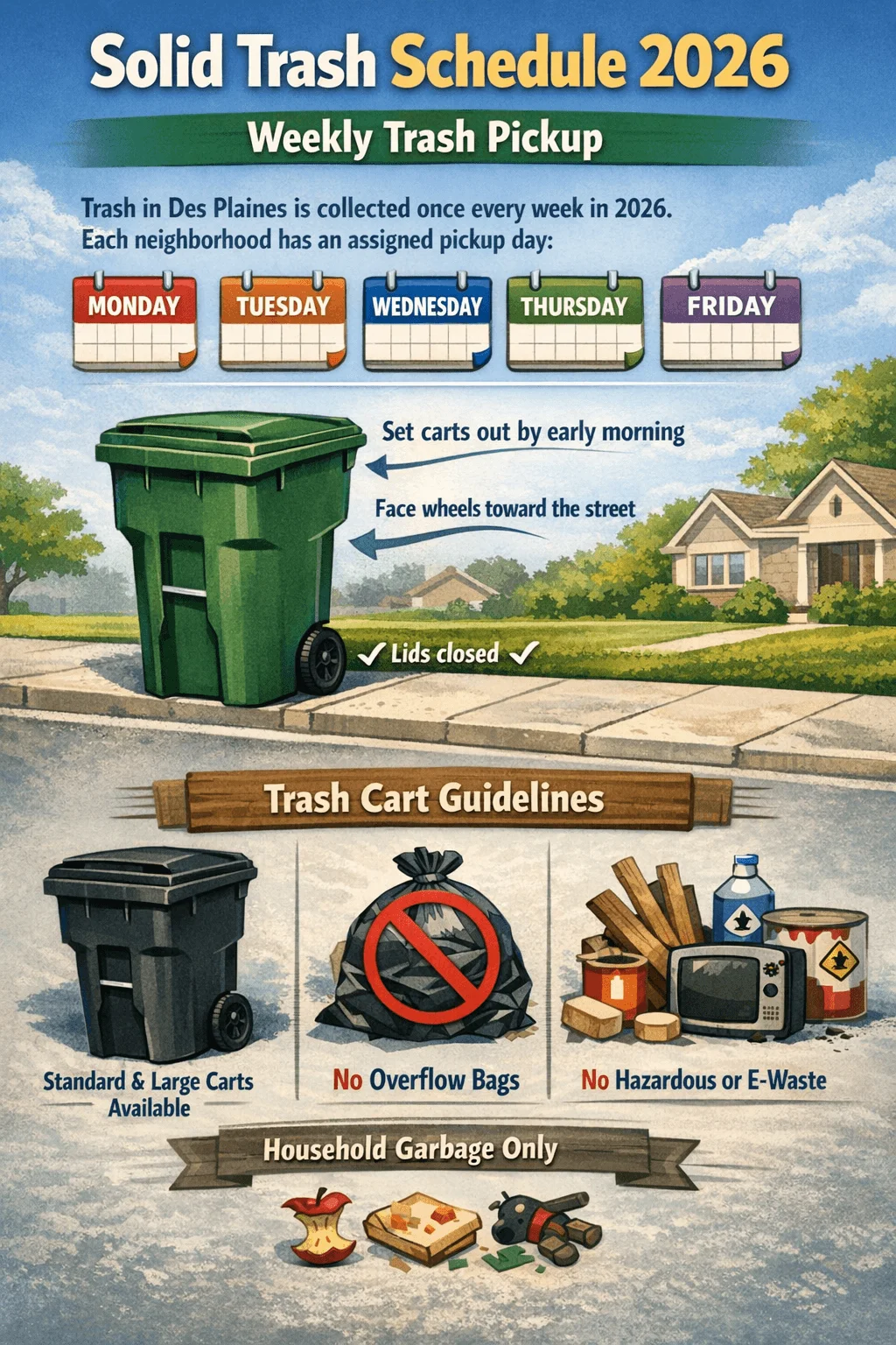 des plaines solid trash schedule
