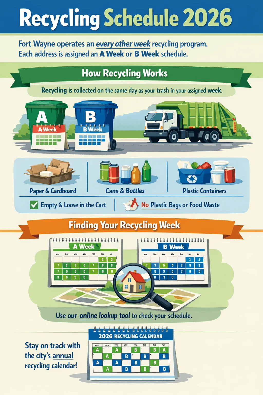 fort wayne recycling schedule