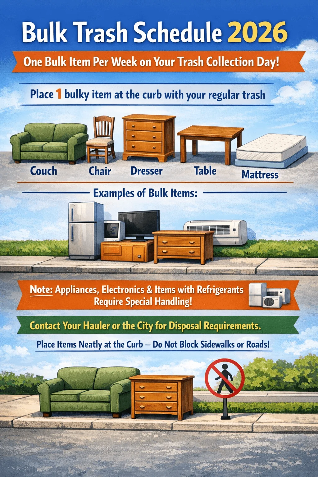 waltham bulk trash schedule