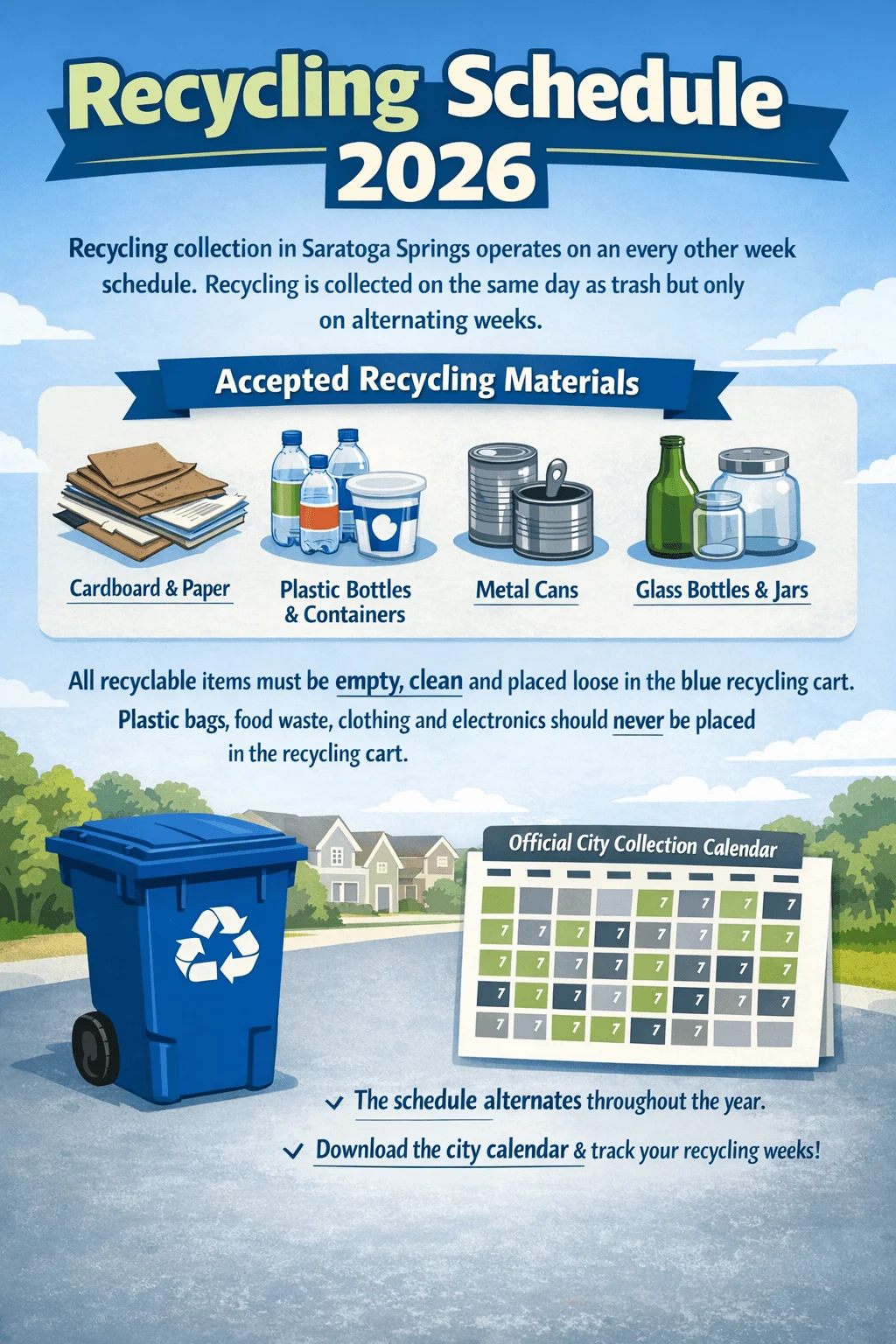 saratoga springs recycling schedule