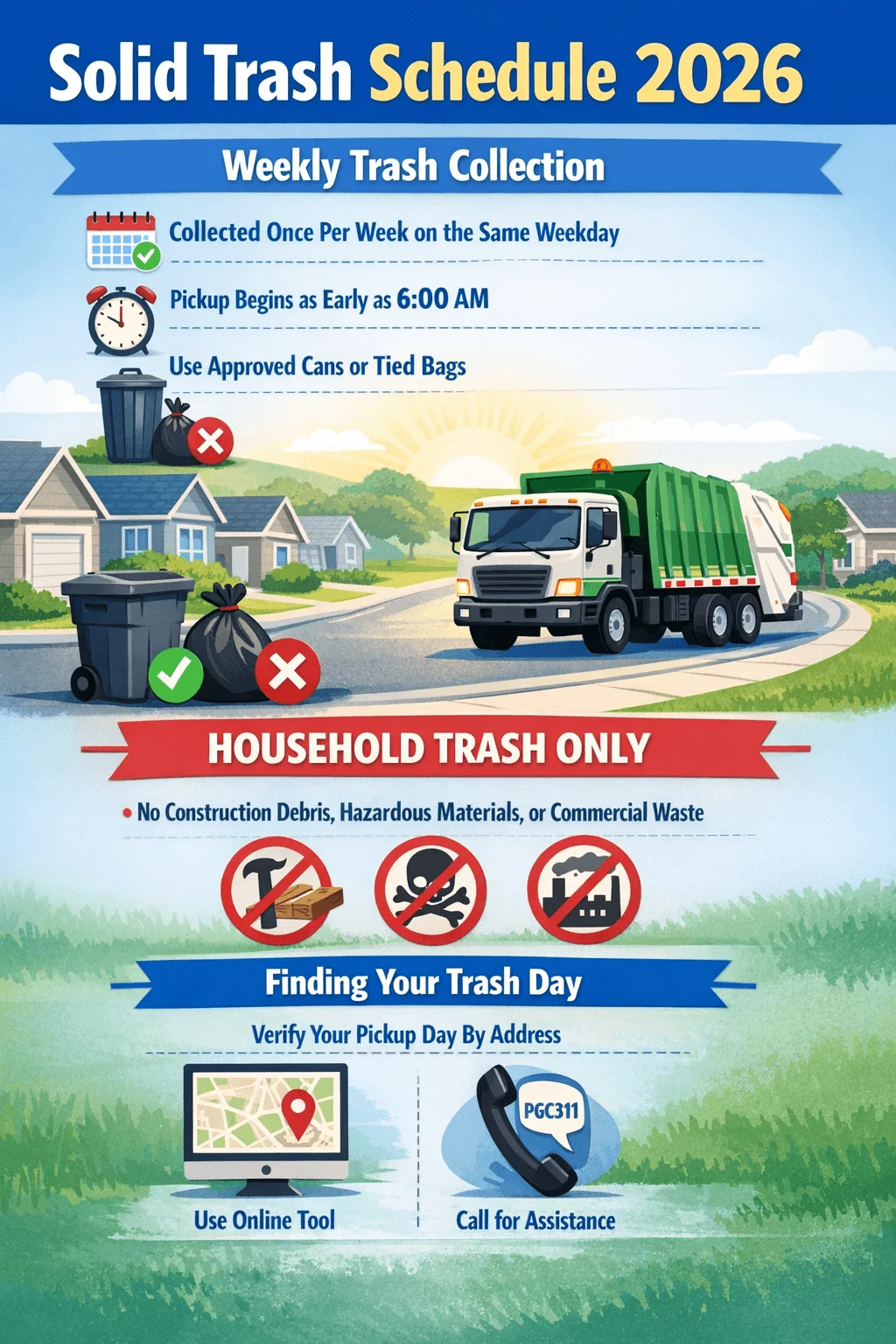pg county solid trash schedule