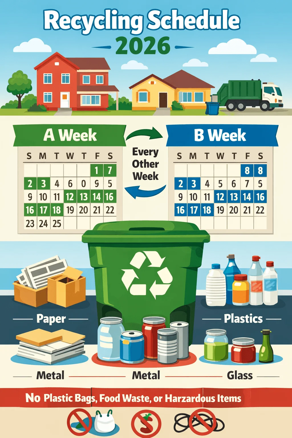 roanoke city recycling schedule