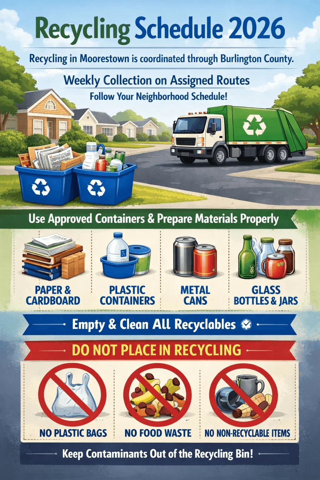 moorestown recycling trash schedule