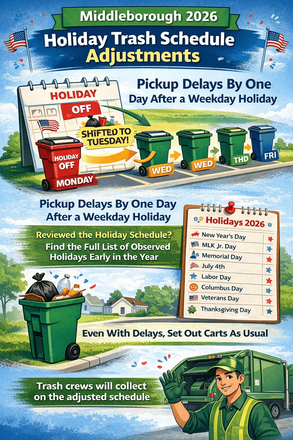 holiday trash schedule