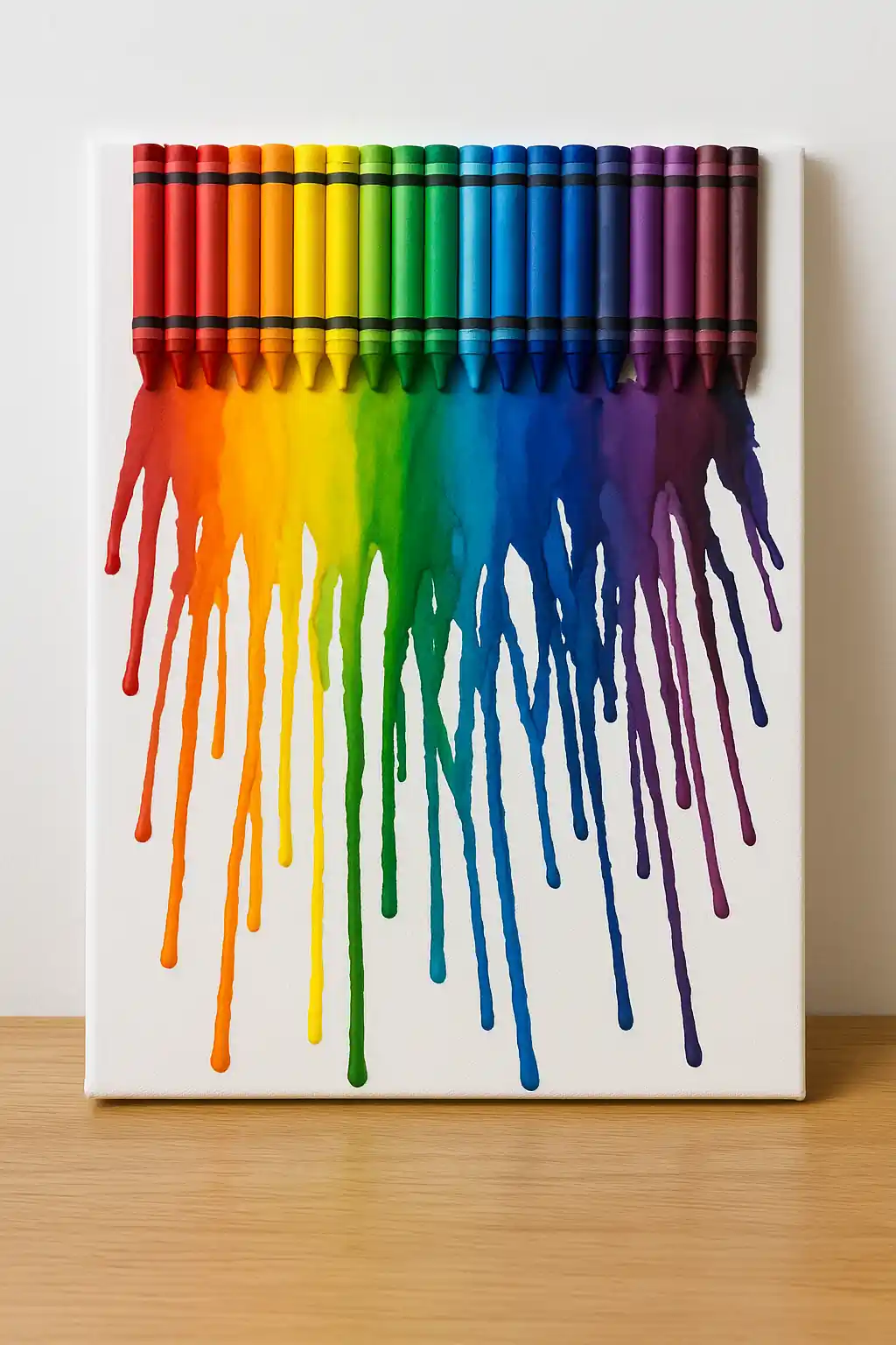 Broken Crayons into Rainbow Art