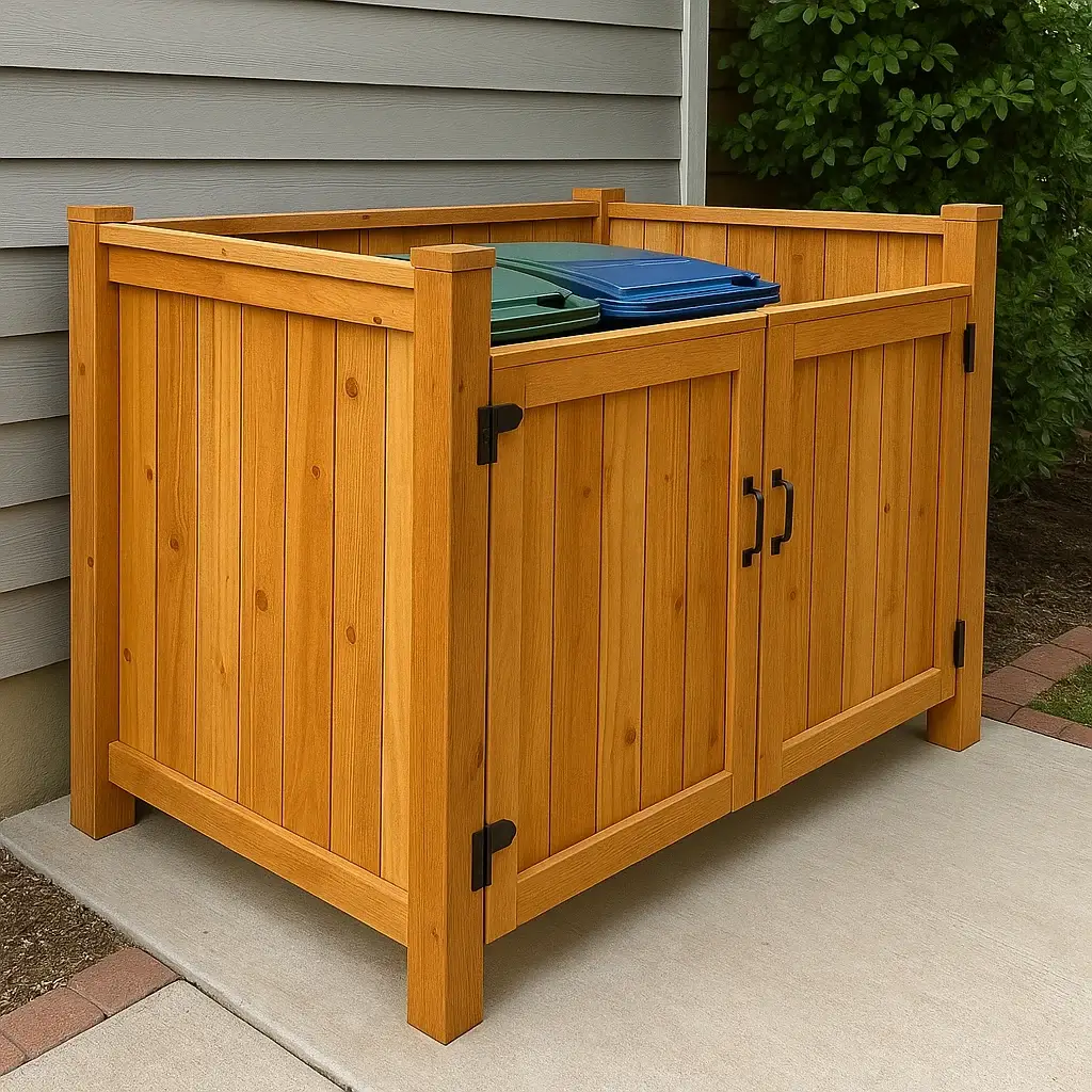 Build a Wooden Trash Enclosure