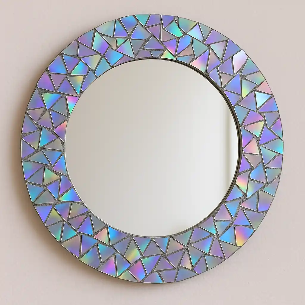 CD Mosaic Mirror Frame