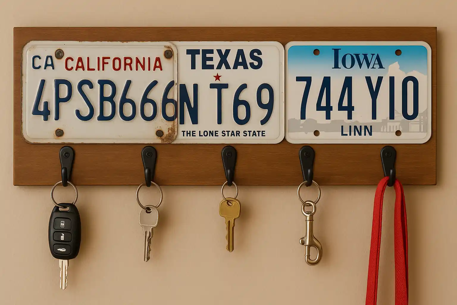 License Plate Key Holder