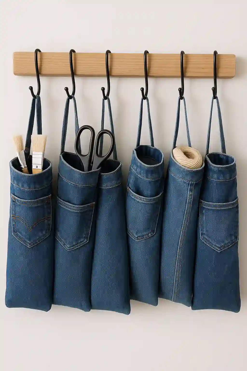 Old Jeans into Hanging Storage