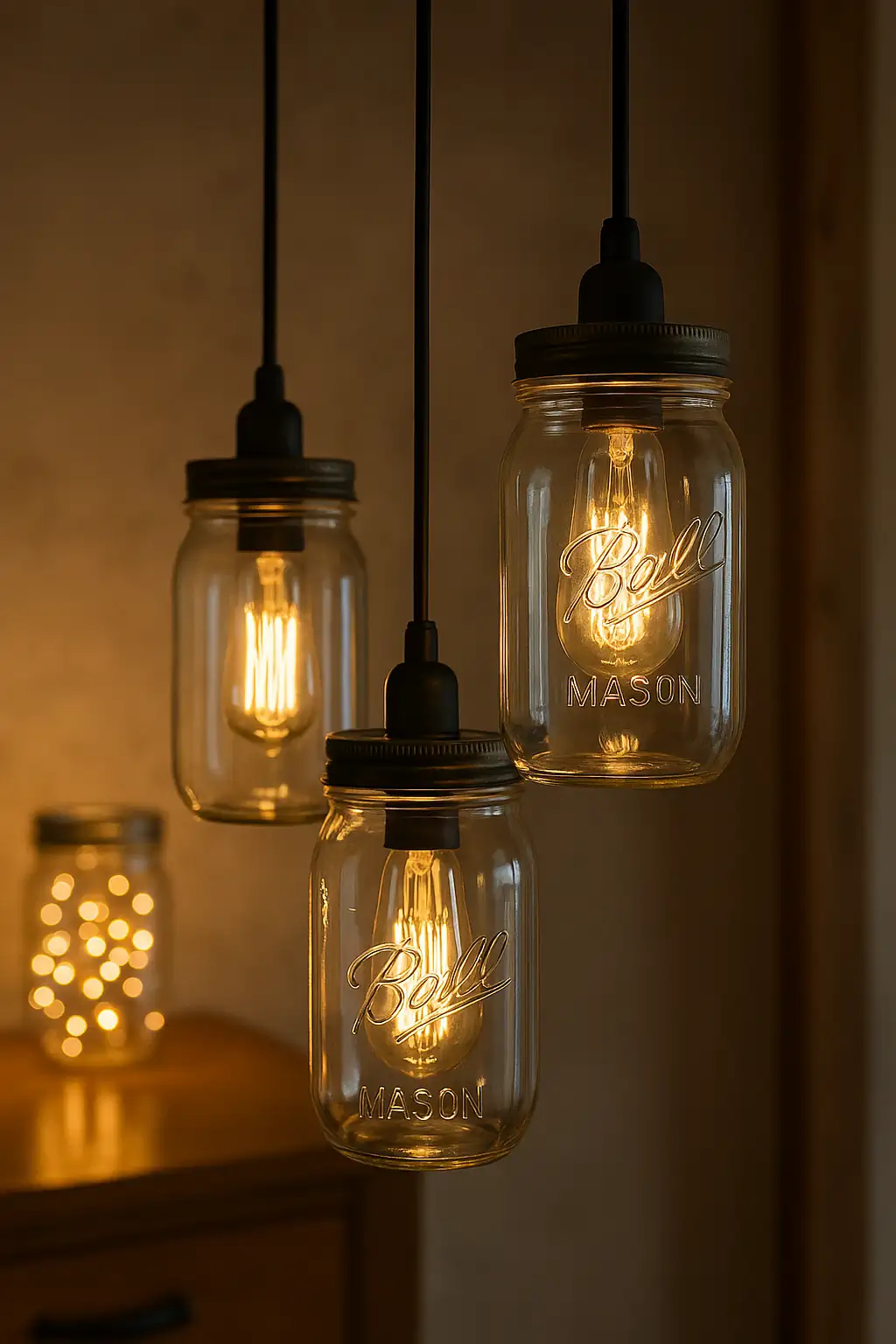 Transform Mason Jars into Light Fixtures