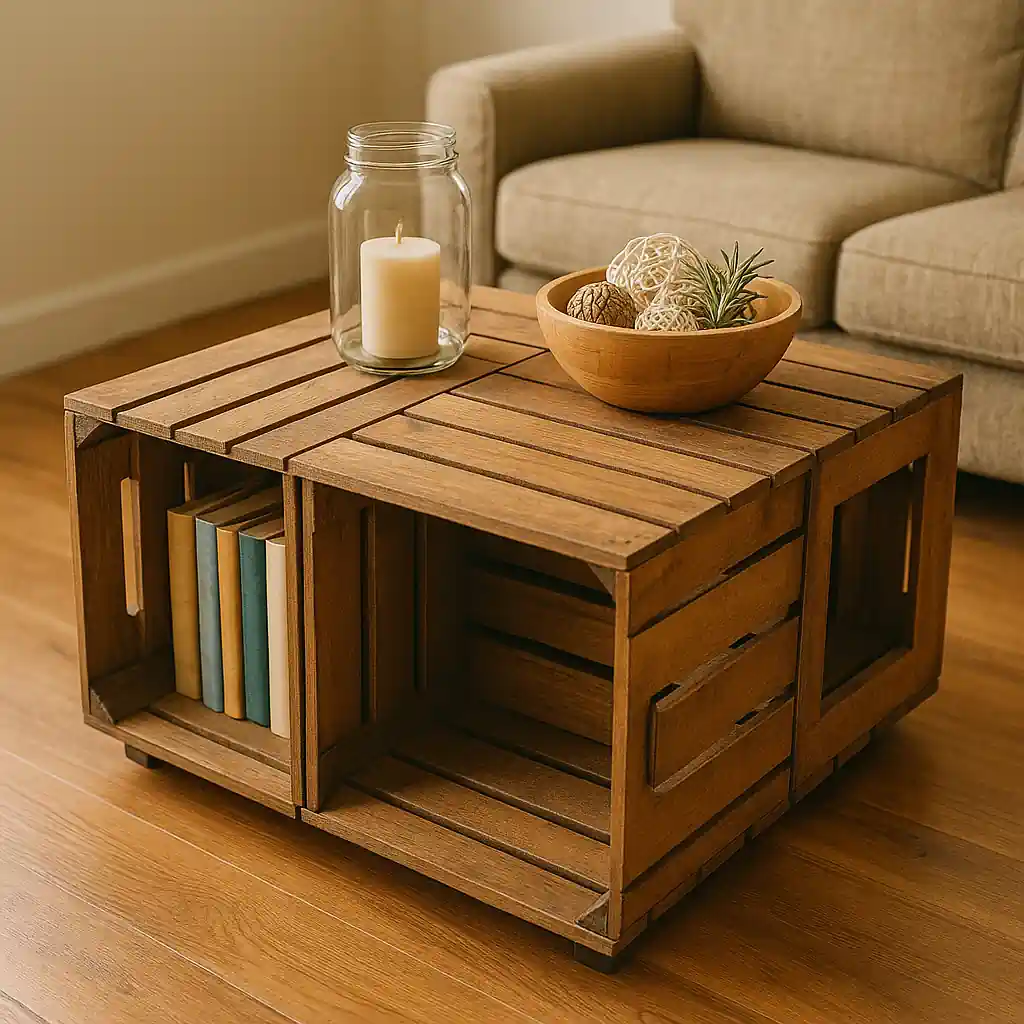 Wooden Crates Coffee Table