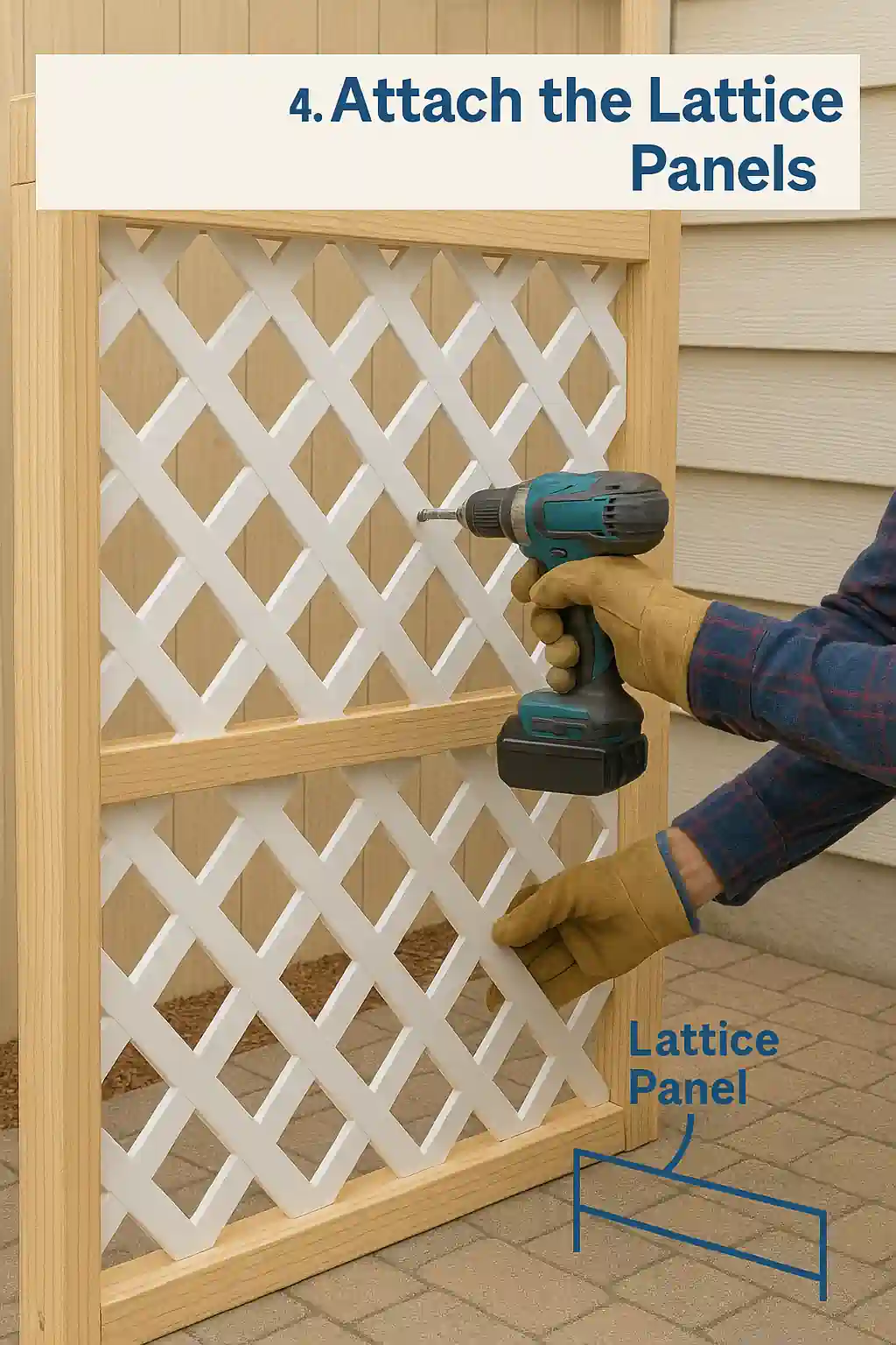 Attach the Lattice Panels