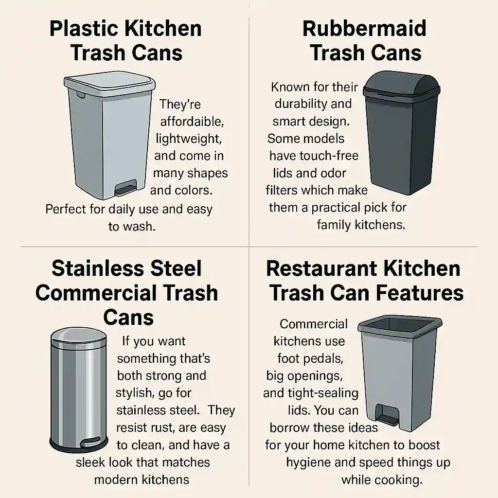 Types of Trash Cans for Small Kitchens