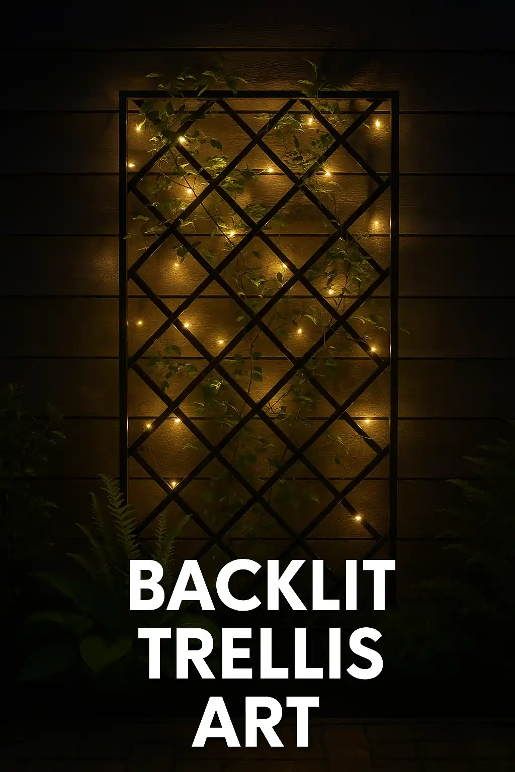 backlit trellis art