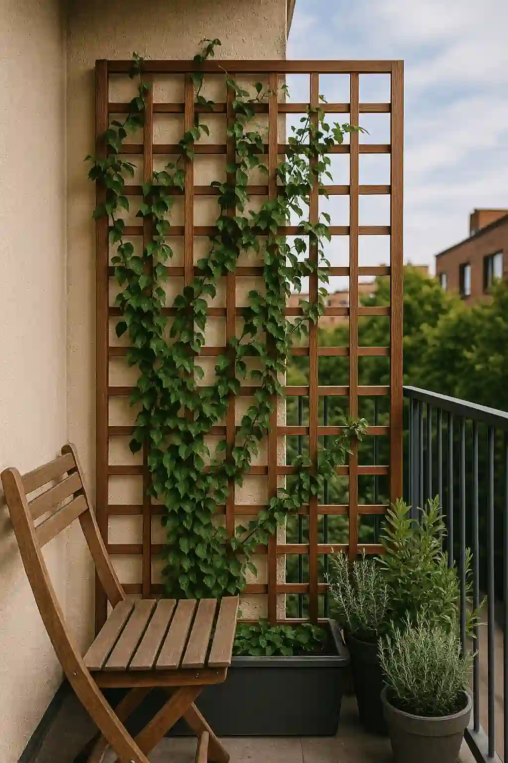 balcony trellises with climbers