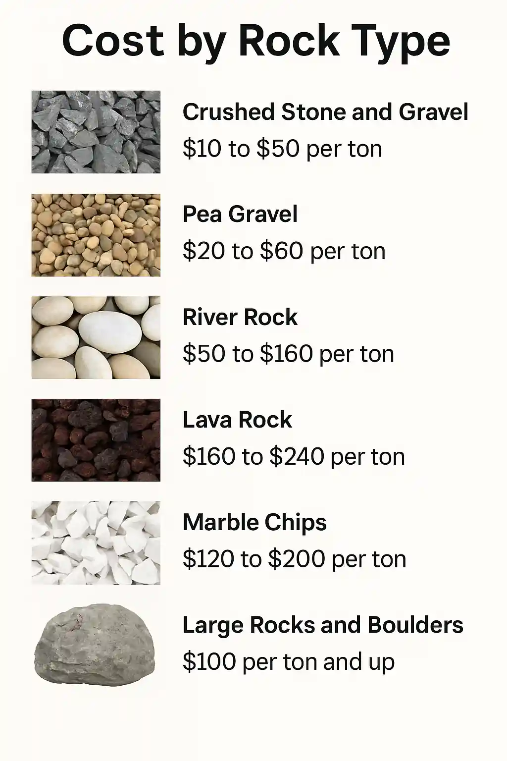 Cost by Rock Type