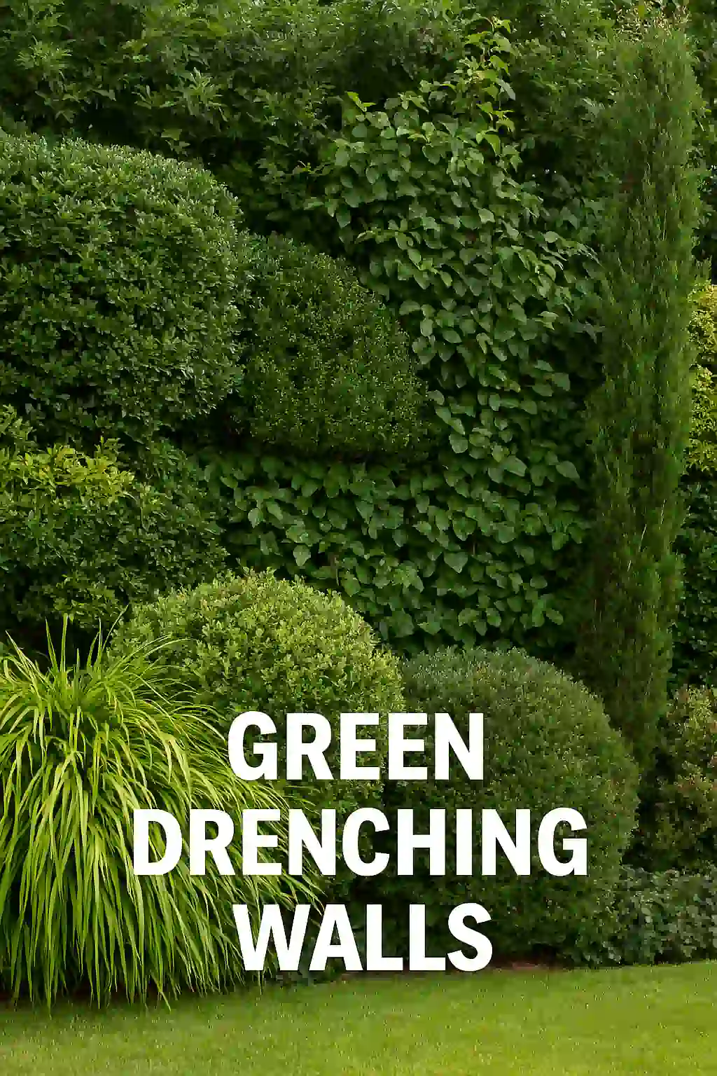 green drenching walls