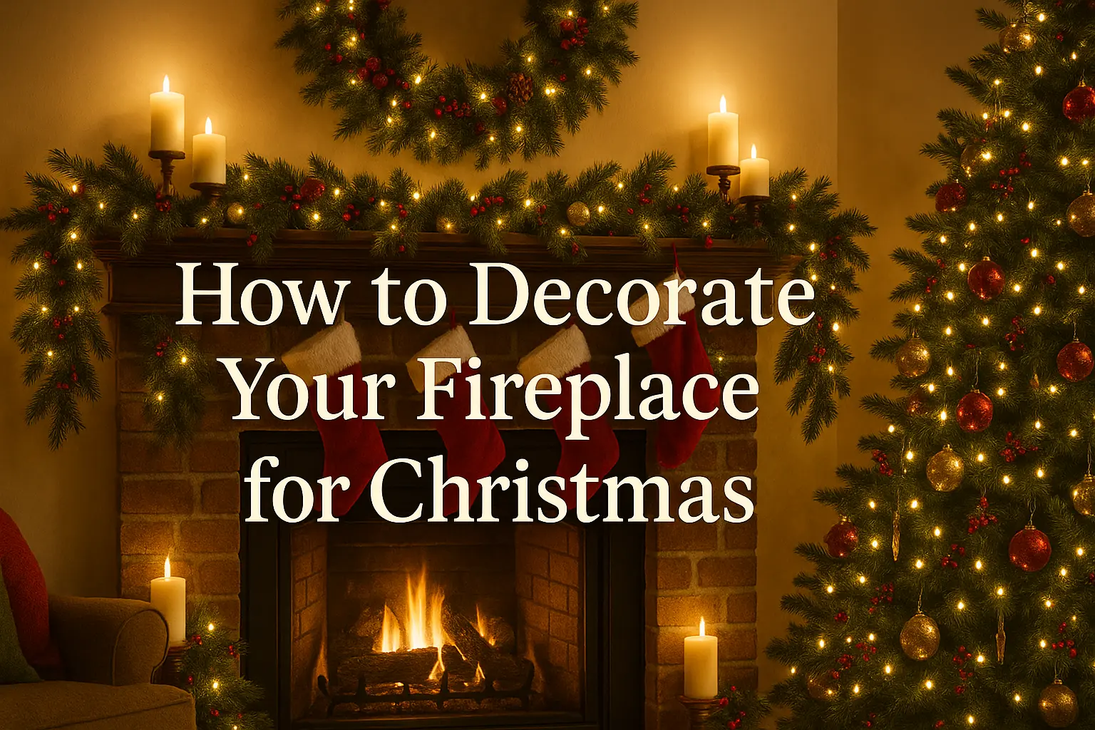 how to decorate your fireplace for christmas 1