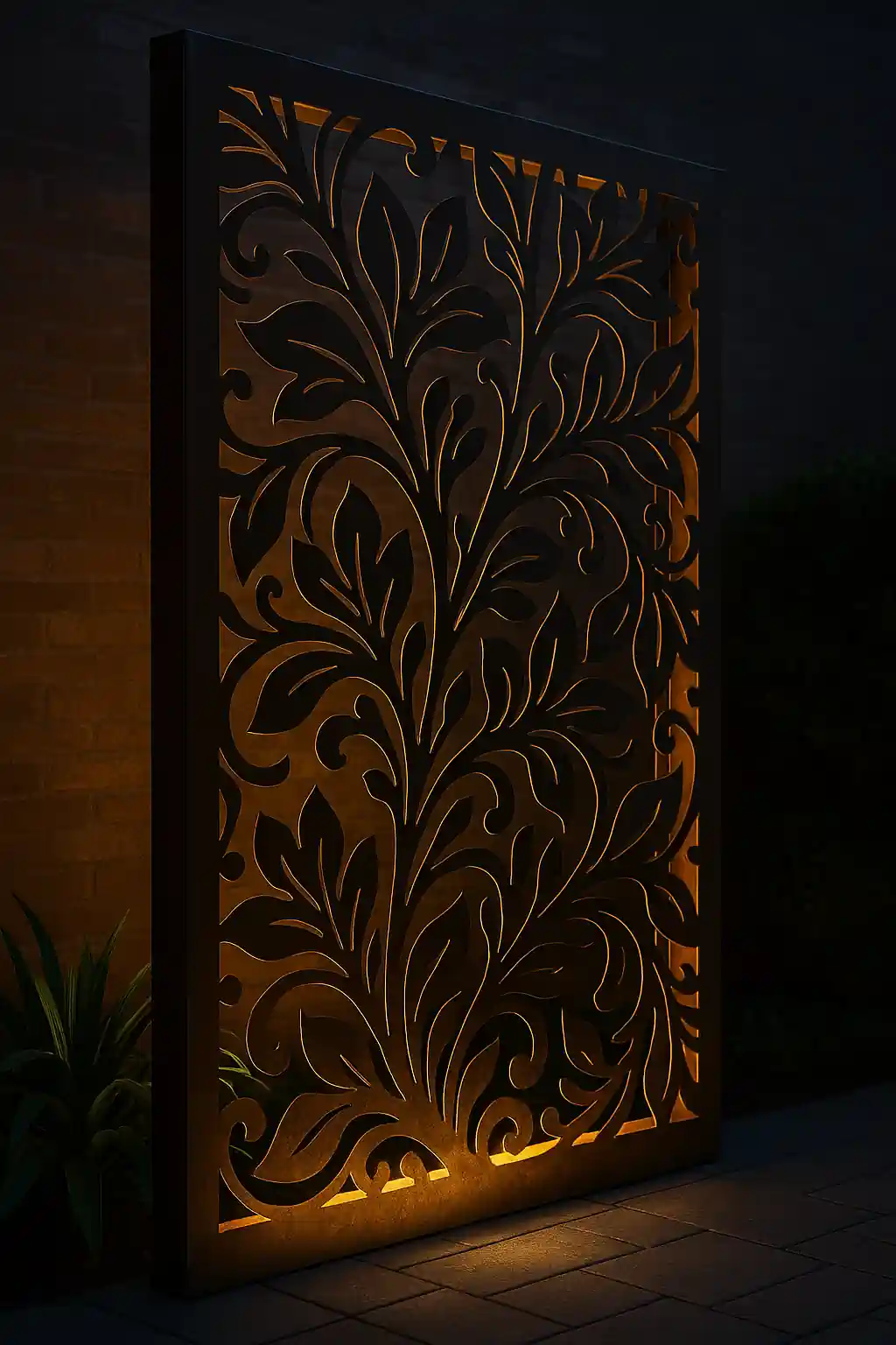 laser cut metal screens with led backlighting