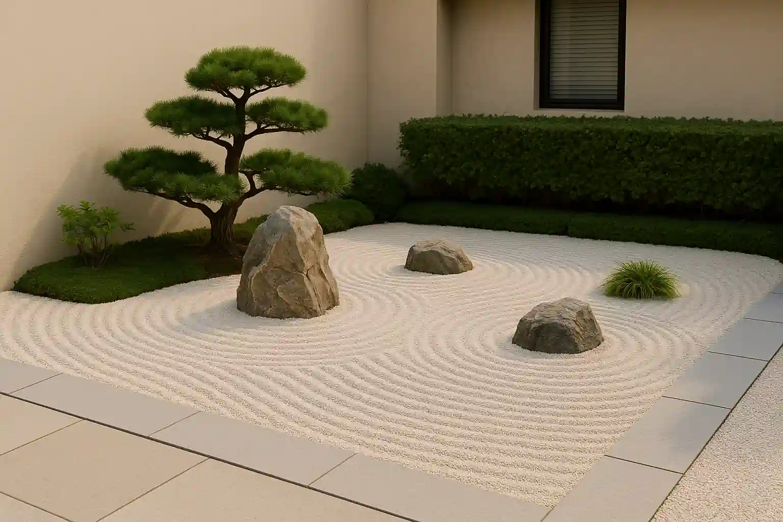 Minimalist Zen Rock Garden