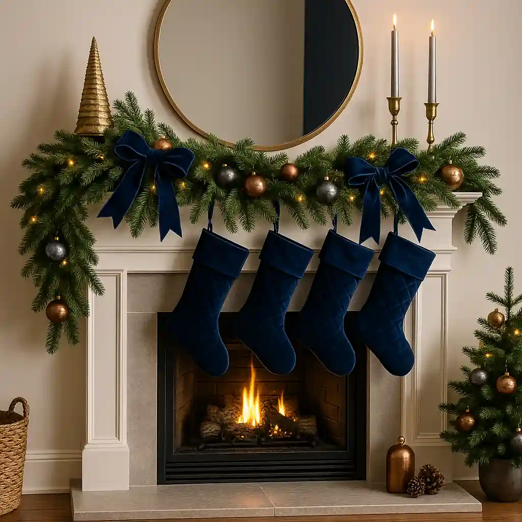 navy with a touch of shine