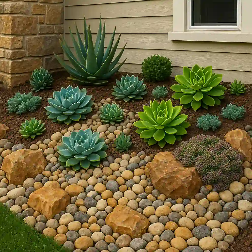 Succulent-Filled Rock Garden