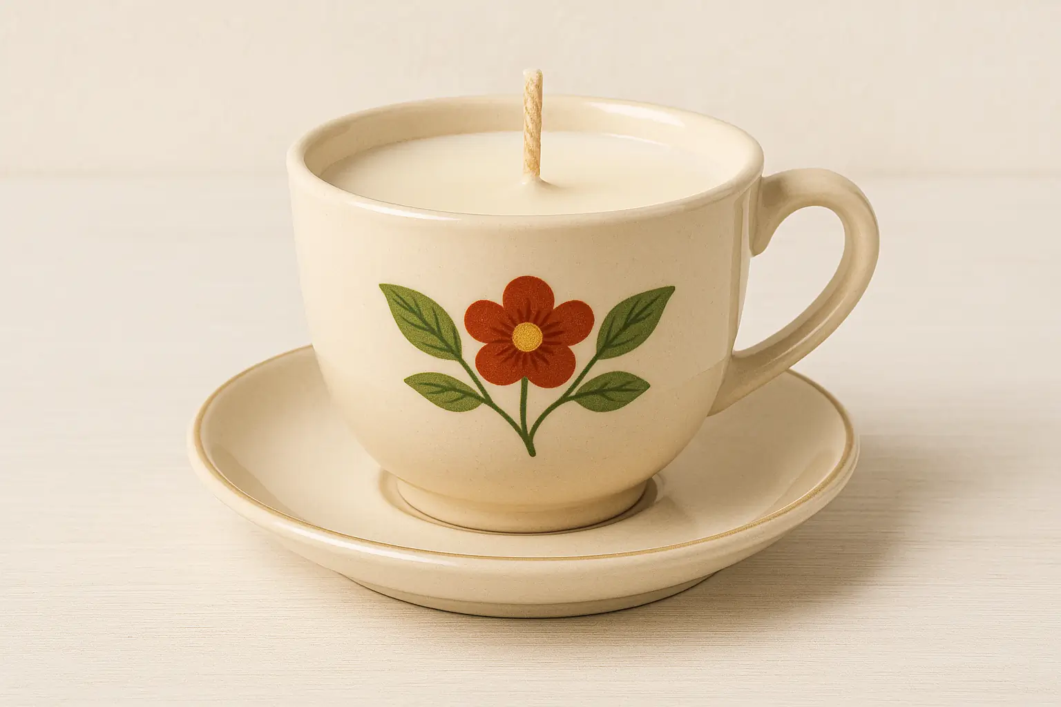thrift flip teacup soy candles
