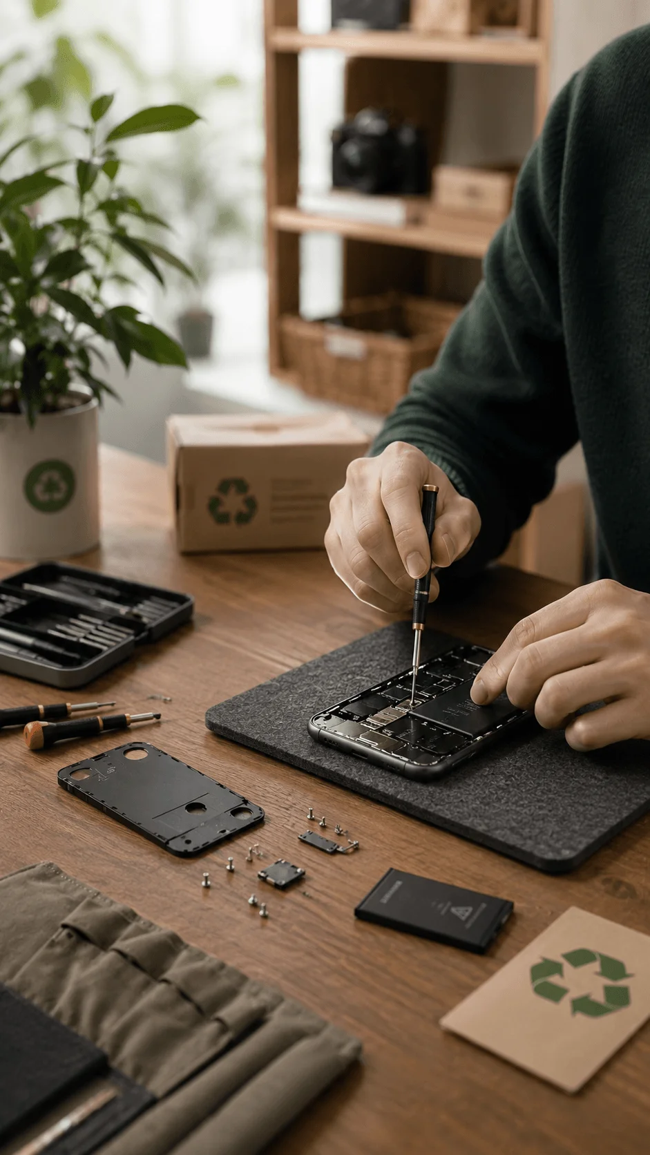 Repairable product design ideas featuring electronic device repair concepts reusable components circular economy solutions and sustainable product lifecycle design