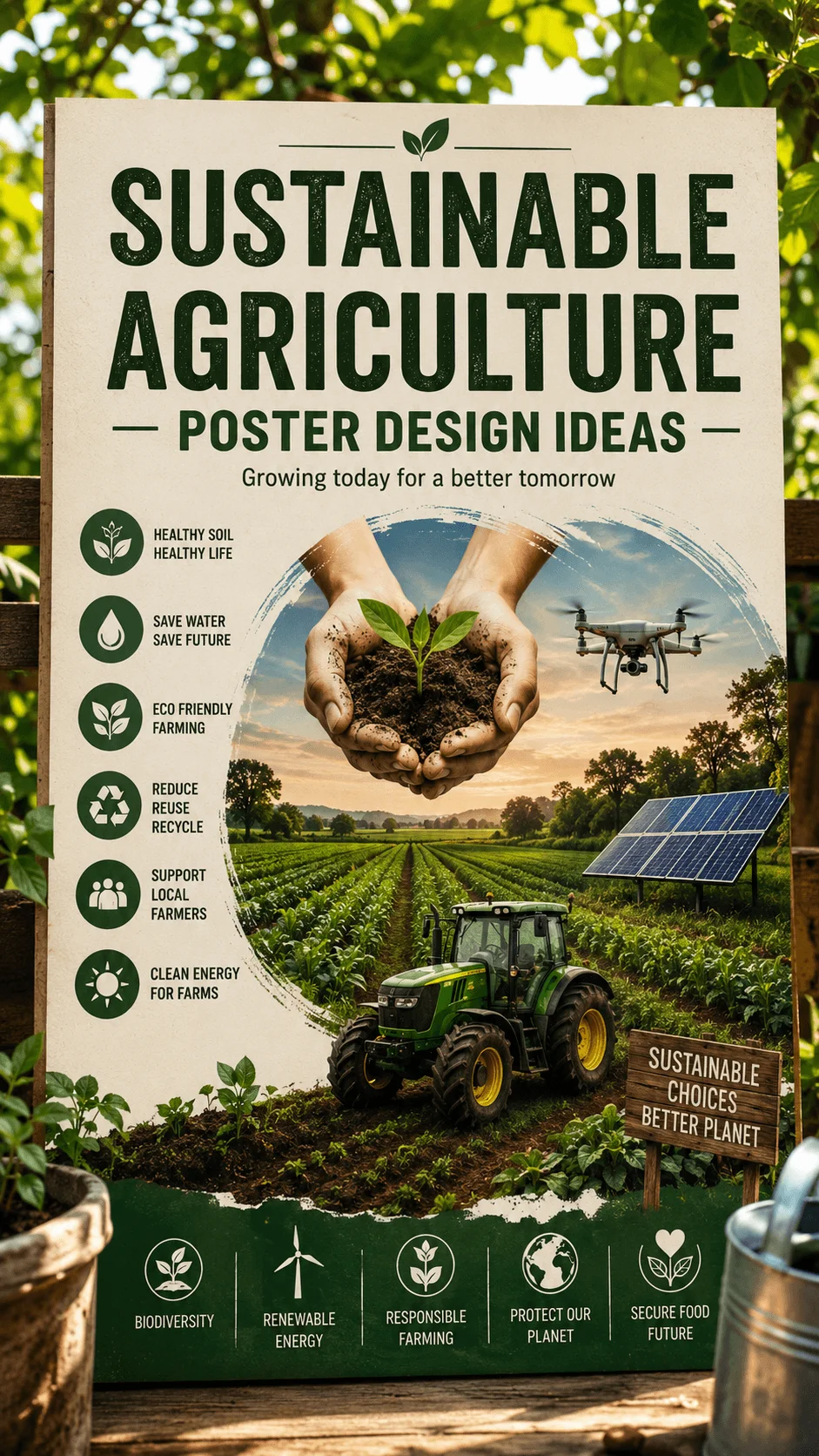 sustainable agriculture poster design ideas