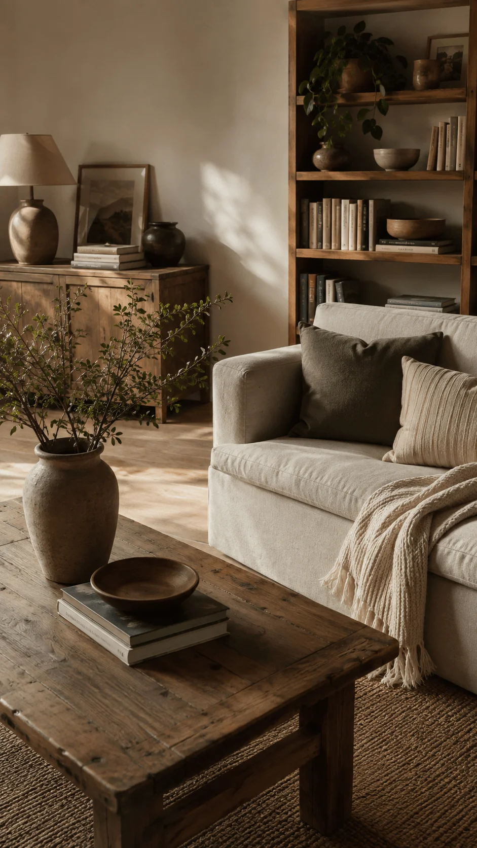 Buy it for life sustainable decor ideas featuring durable wooden furniture natural textiles ceramic accents indoor plants and timeless neutral home decor